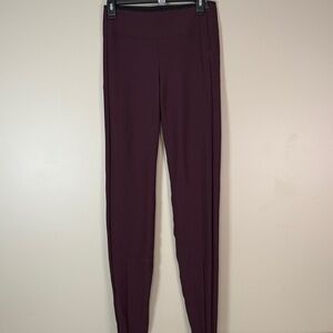 Athleta Interstellar Pant Burgundy Front Slits Sz 2 Athleisure Active Travel